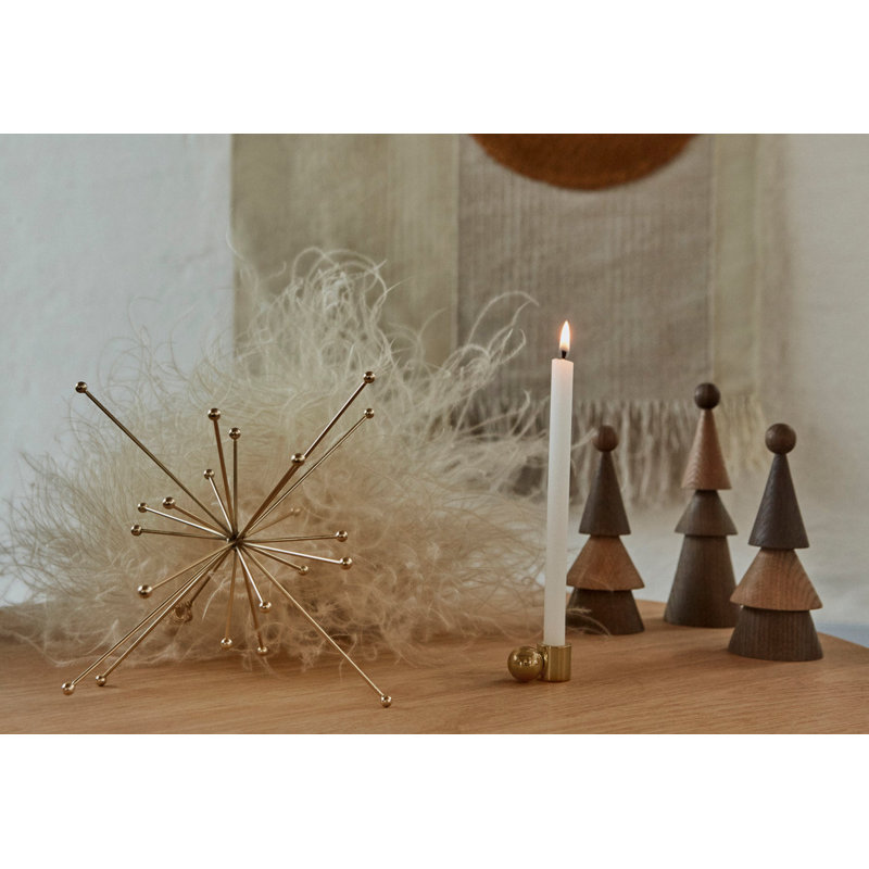 Palloa Stainless Steel Candlestick, 0.79" H x 1.54" W x 0.79" D, Brass