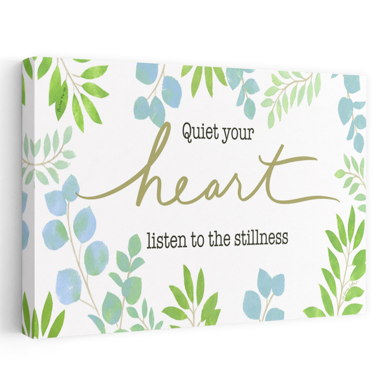 «Quiet Your Heart», art contemporain abstrait, H 16 po x l 24 po