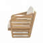 Fauteuil club d'extérieur en bois d'acacia
