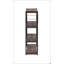 Weathered Oak and Black 3-shelf Bookcase