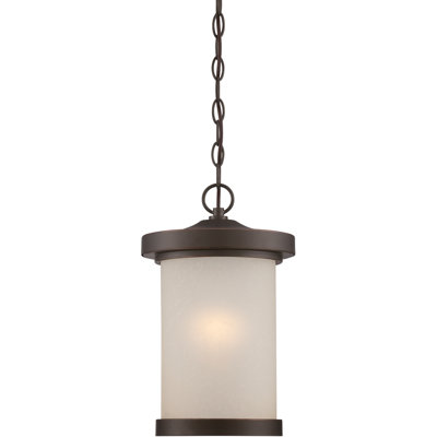 Luminaire suspendu d'extérieur en bronze acajou à 1 lumière H 14,75 po Thorpe