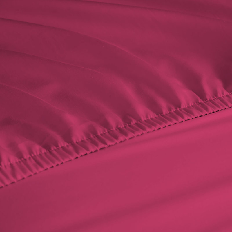 6-Piece Rayon From Bamboo Blend Sheet Set, Queen Sheet Set + 1 Fitted Sheet + 4 Pillowcases, Hot Pink