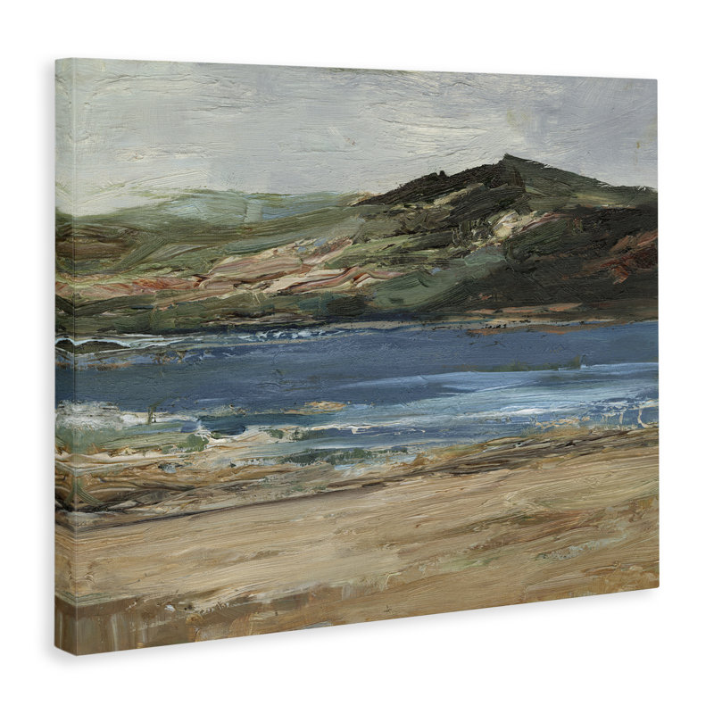 Art abstrait sur toile, "River Mountain" abstrait, conception par Ethan Harper, H 16 po x l 20 po