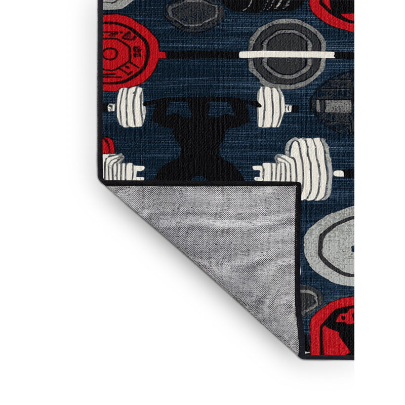  Tapis lavable et haltérophile pour sports, Rectangle de 5 pi x 8 pi