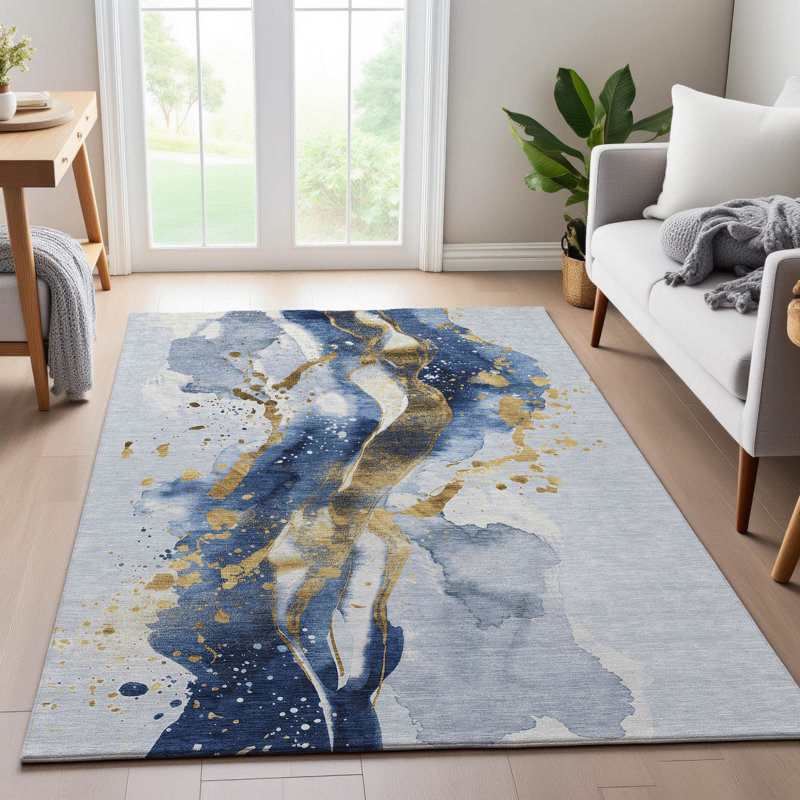 Premium Machine Washable Elize AMF1523 Abstract Rug, Rectangle 9' x 12'