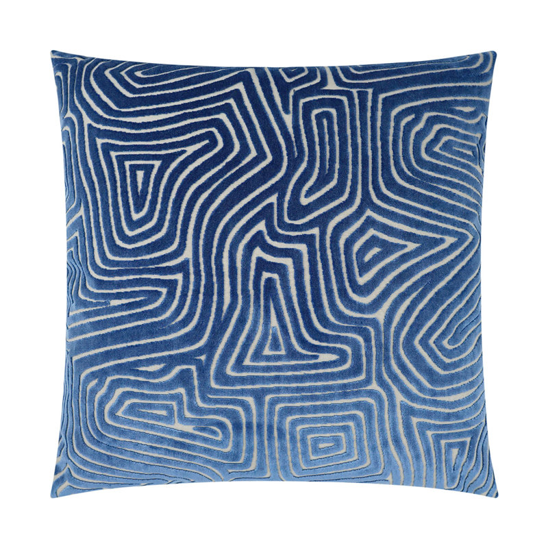 Vertigo Decorative Pillow, Blue, Square 20"