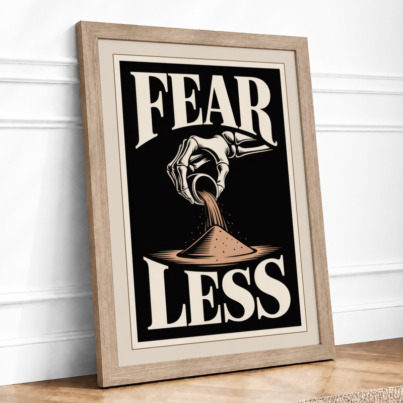 Fearless Typography - Print, A2 - 59.4 x 42.0 cm, Oak