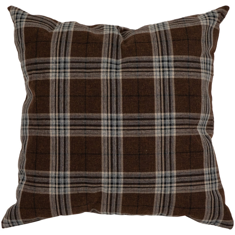 Pillow Insert, Brown Plaid