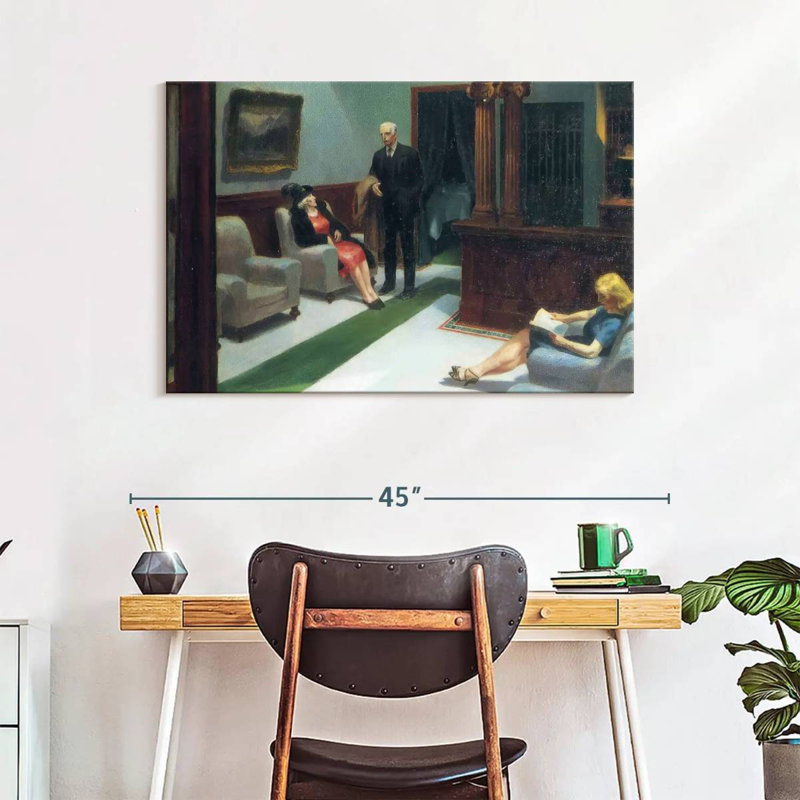 Hall de l'hôtel Leisha, H 26 po x l 39 po