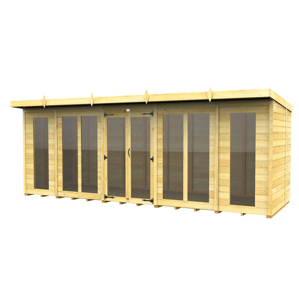 18ft x 5ft Pent Summer House (Full Height Window)