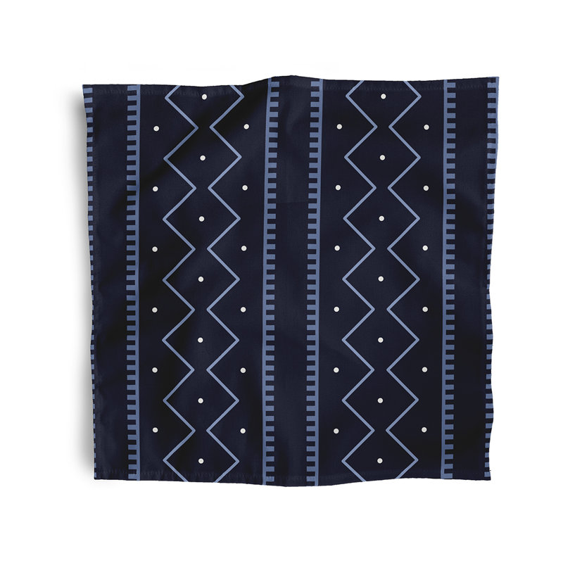 Beckey Mudcloth Napkins, Navy