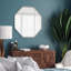 Miroir mural octogonal biseauté noir mat sans cadre-94946104