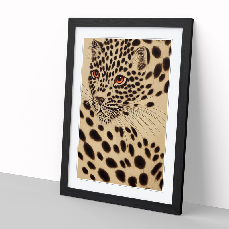 Leopard Modern Vol.3 - Framed Print, Black, 34cm H x 25cm W x 2cm D