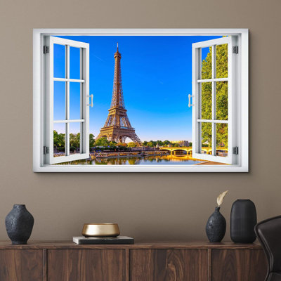 Fenêtre de la fenêtre «Vue de la fenêtre de la Tour Eiffel parisienne, Paris, photos de paysages naturels» sur