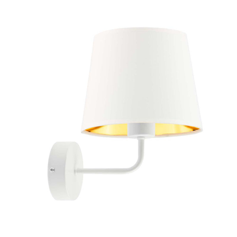 Gedalia Steel Armed Sconce, White, White
