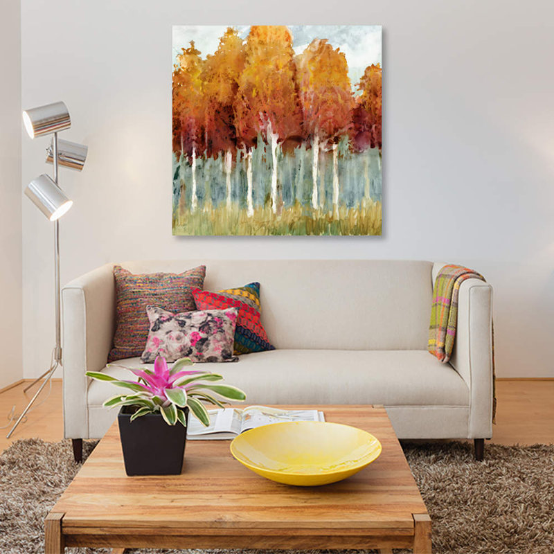 « bouleau i », reproduction sur toile, H 48 po x l 48 po x P 1,5 po, Toile tendue, Pas de tapis