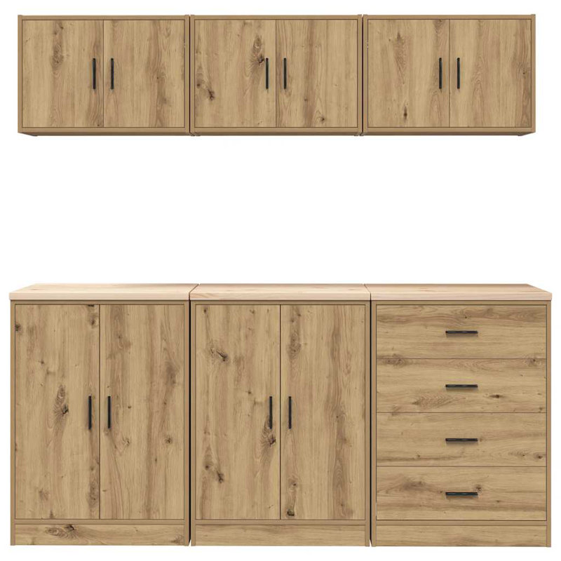 6 Piece Garage Cabinet Part Or Accessory, Artisan Oak