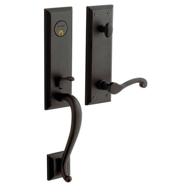 Stonegate Complete Inactive Dummy Handleset with Lever and Rosette, Oil Rubbed Bronze, Right