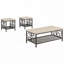 Table basse avec plateau en faux marbre
