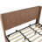 King Pine Bed Frame With Natural Wood Texture, Large Grooved Undulating Lift Storage, Stainless Steel Connection For Stability Walnut Color, Storage Function, Double Hydraulic Rods Easy Lifting-1095385761