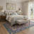 Adonis Mirabelle Vintage Machine Washable Blue / Purple / Yellow Indoor Area Rug with Non-Slip Backing-515480377