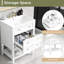 Meuble-lavabo blanc 24 po avec lavabo en bois massif et armoire en céramique