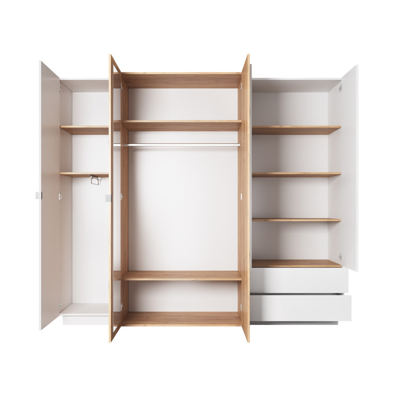 Aalivia 4 Door Manufactured Wood Wardrobe