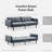 Reiana 76.8'' Faux Leather Convertible Sofa-1793561589