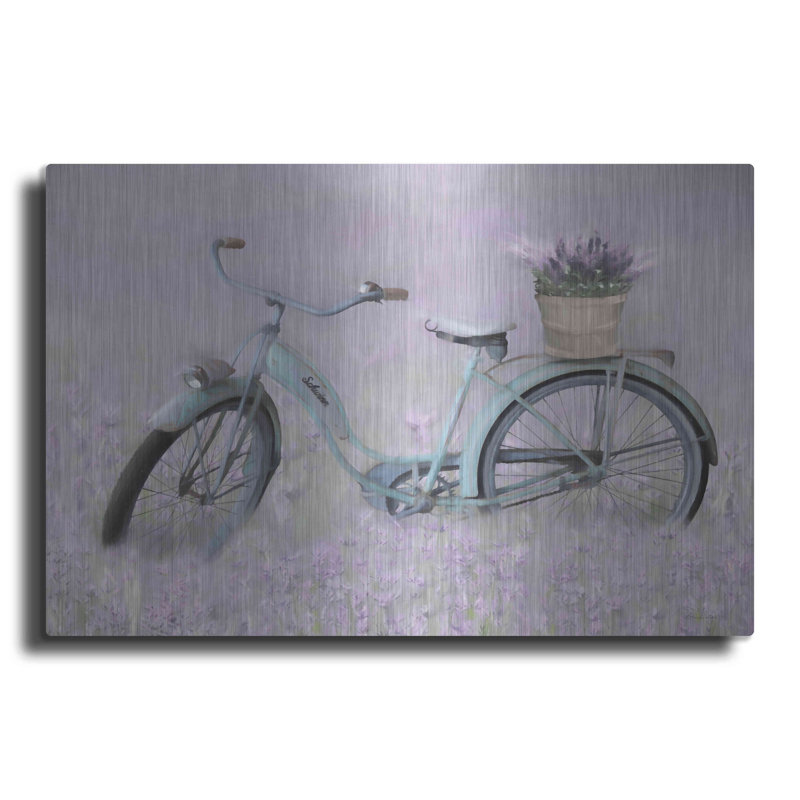 «Bicycle In Lavender» par Lori Deiter, H 12 po x l 16 po