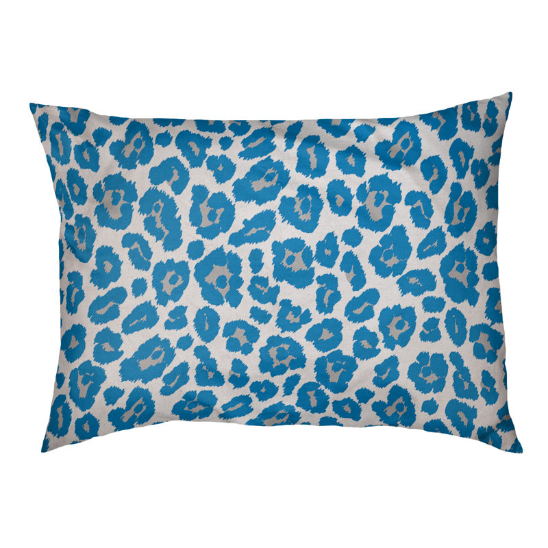 Coussin d'extérieur Indianapolis, Grand (l 30 po x P 40 po x H 5 po), Blanc / argent / bleu Carolina / blanc