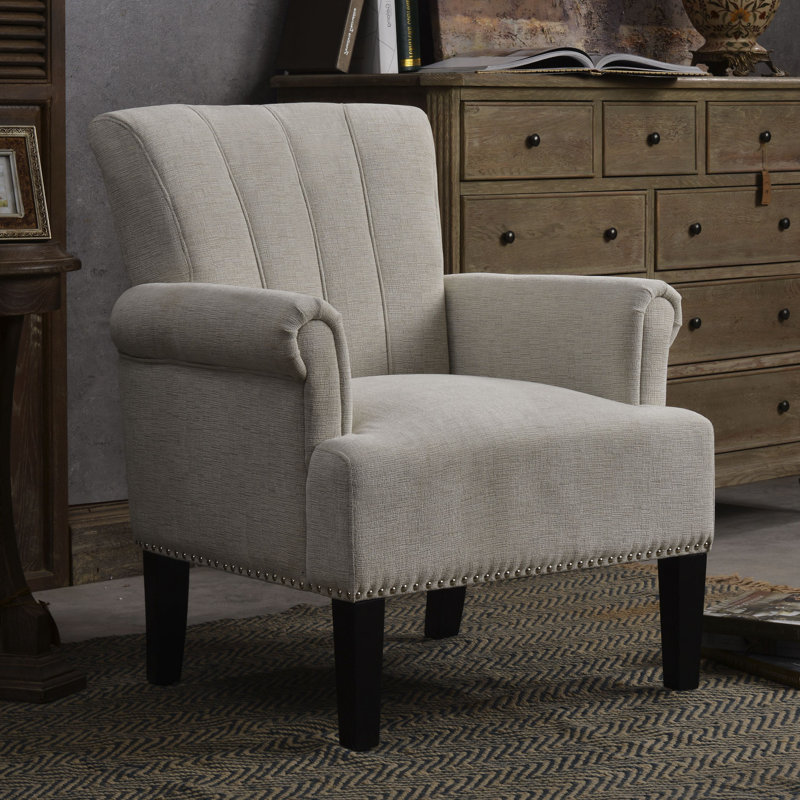 Betances Upholstered Armchair, Cream
