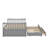 Full-Size Wooden Captain's Daybed With Twin Roll-Out Bed And Three Drawers For Storage-12587266