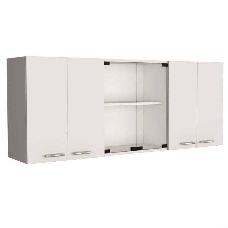 Armoire murale, quatre tablettes intérieures, Blanc