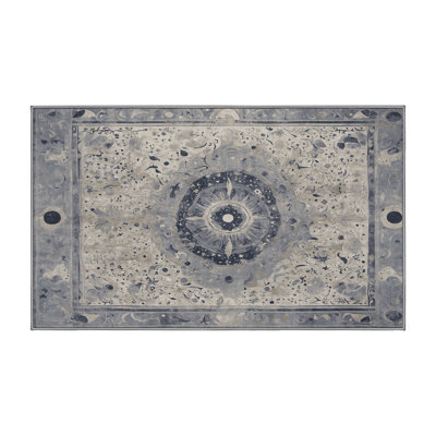 Machine Washable Gray Area Rug