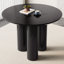  39.37" Modern Black Dining Table,Round Kitchen Table for Kitchen, Bar, Dining Room