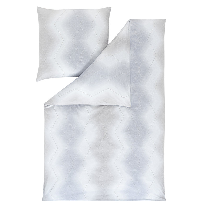Atelier Cotton Ombre Duvet Cover Set with Pillowcases, Jade, 155 x 220cm Duvet Cover + 1 Pillowcase