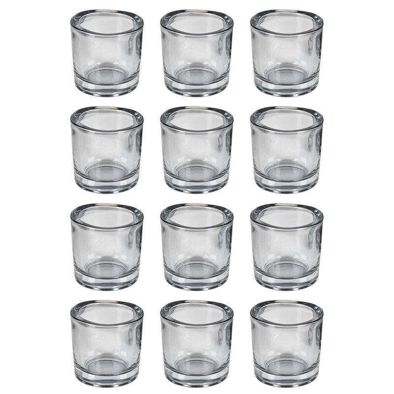 2.25'' H Glass Tabletop Votive Holder, Smoke