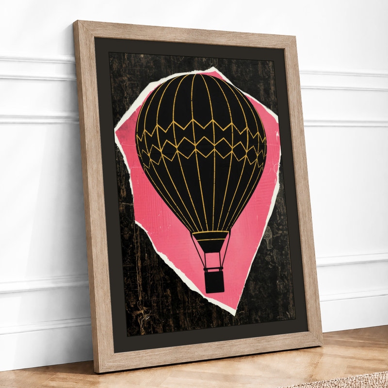 Golden Ascent Art Deco - Framed Print, A1 - 84.1 x 59.4 cm, Oak