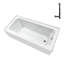 Baignoire en alcôve droite en acrylique blanc brillant avec drain extérieur Streamline 60 po x 30 po Streamline-101699402