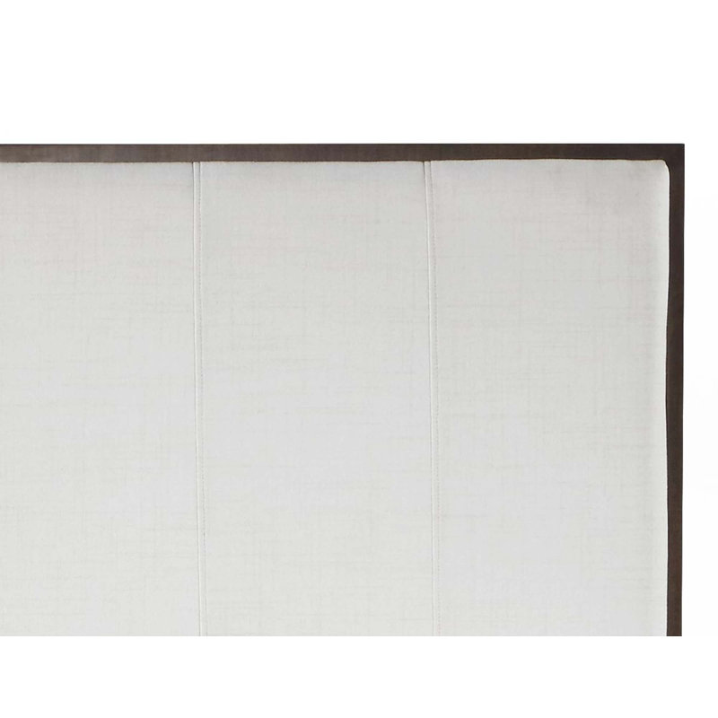 Lit en tissu gris clair (lit seulement), Très grand