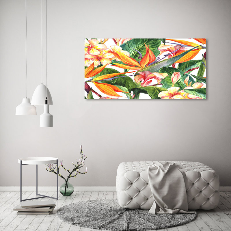 Tropical Flowers - Wrapped Canvas Print