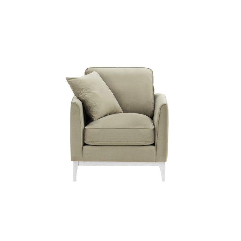 Jaar Upholstered Armchair, White, Khaki