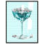Oliver Gal Diamond Martini Glam & Bar - Hand-Applied Glass Coat Framed Canvas Art-713746759-713746758