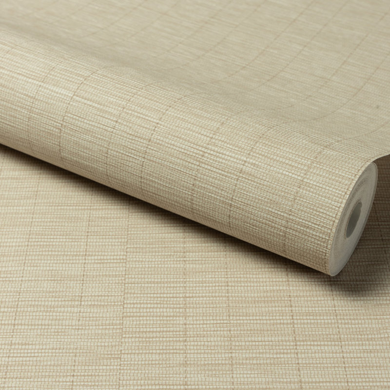 Structured Walls Collection Bamboo Plain Wallpaper Roll, Beige
