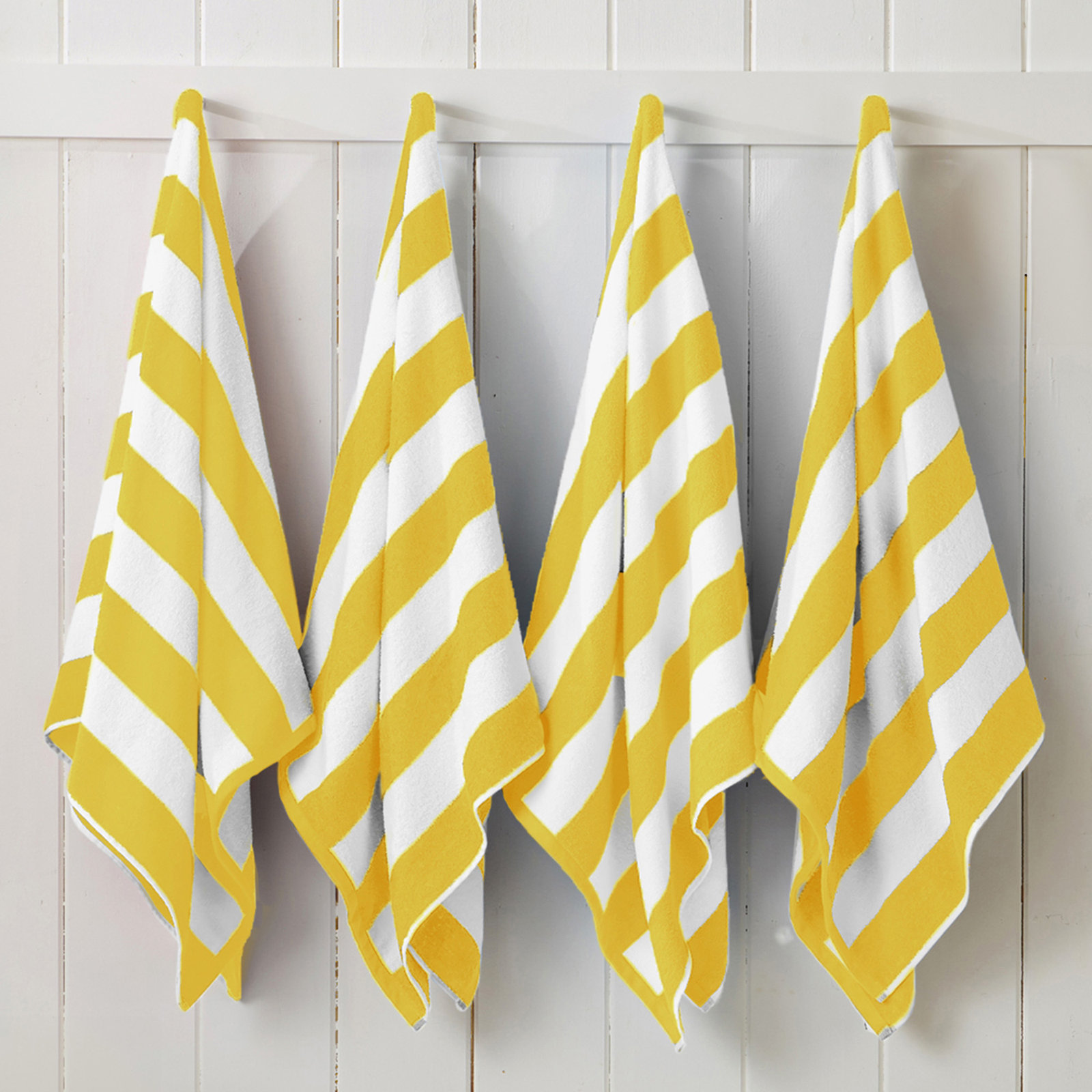 Cotton Cabana Beach Towels, Yellow