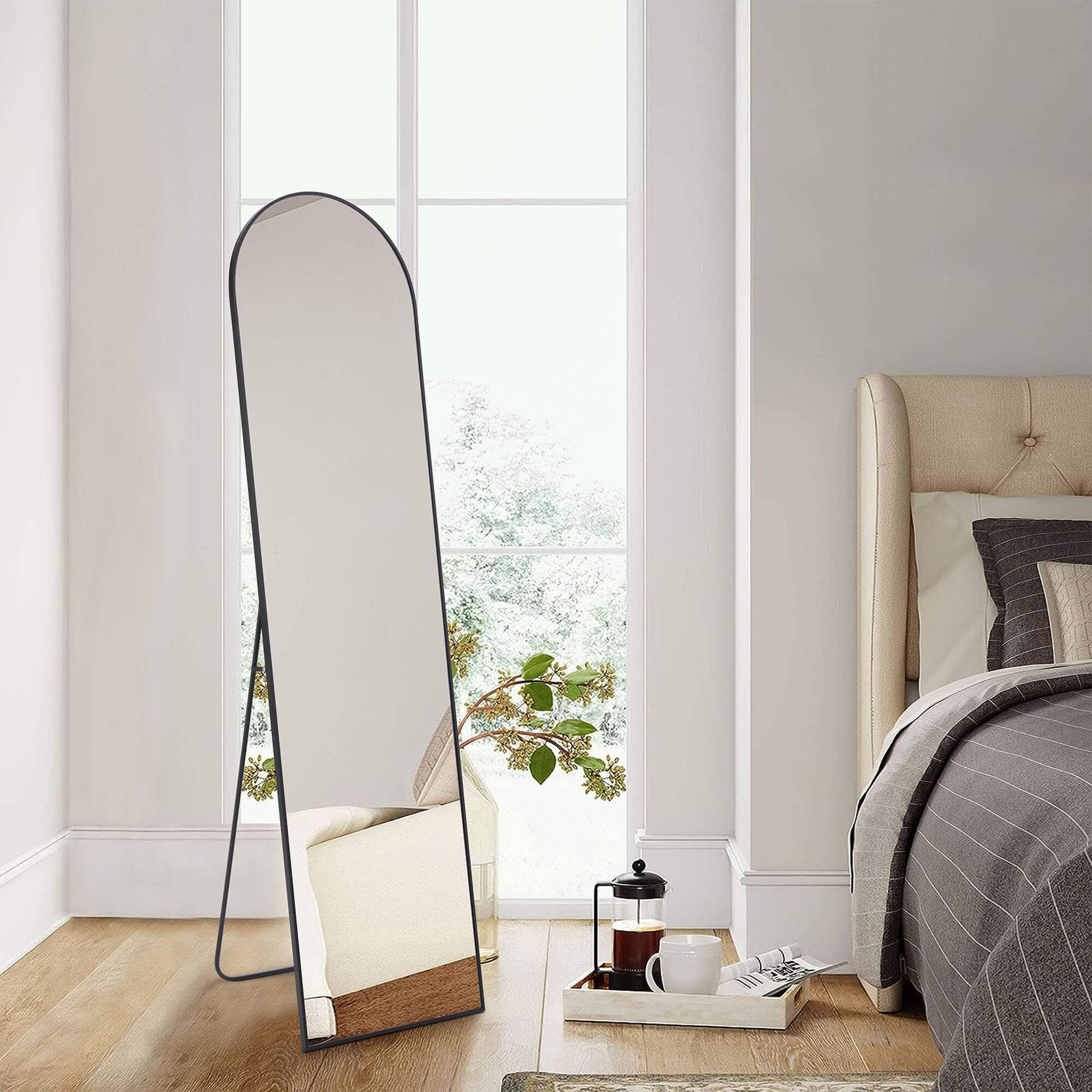 Mercer41 Karekin Aluminum Arch Mirror | Wayfair