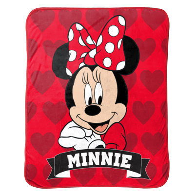 Disney Minnie Mouse Hearts Travel Blanket