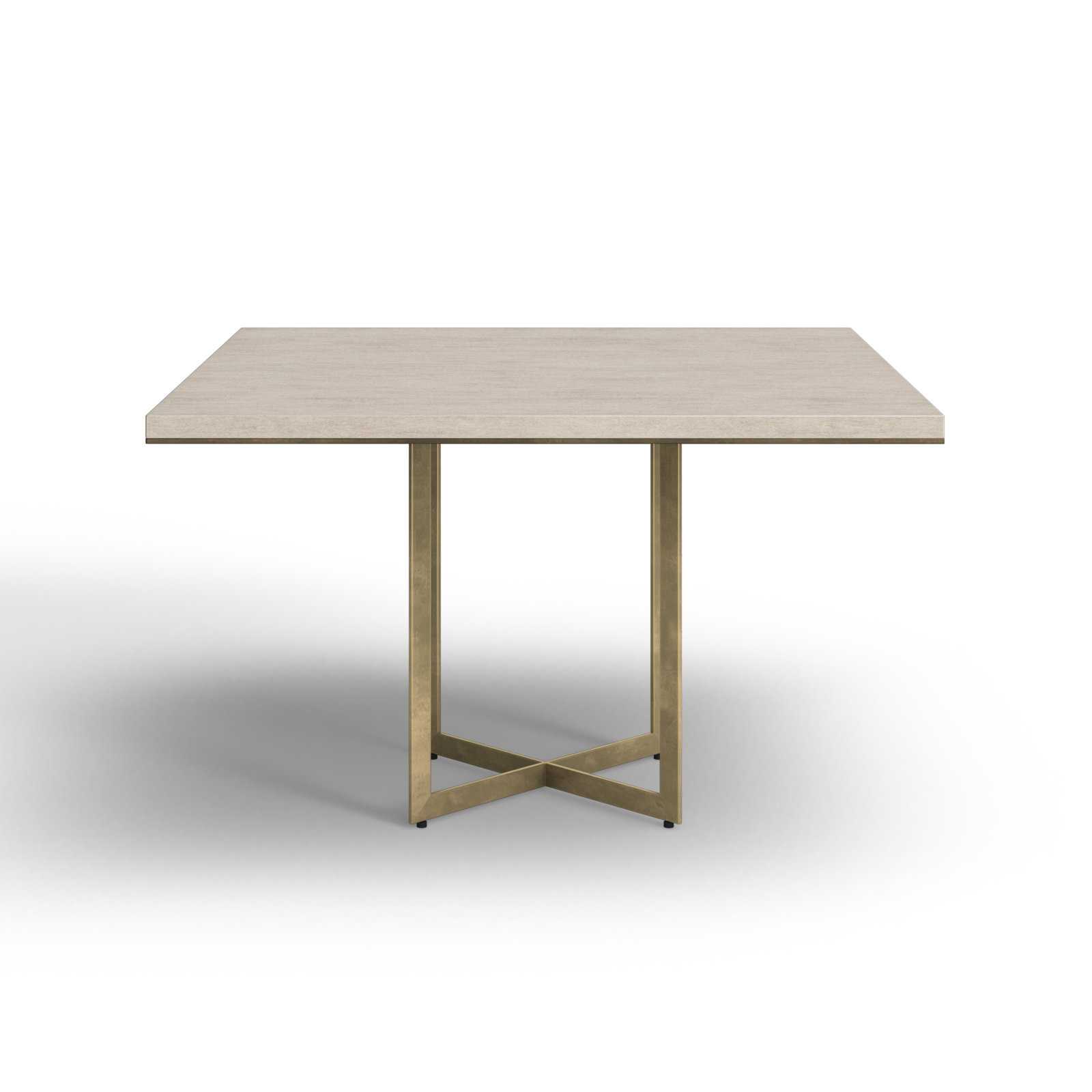Tulane 48'' Dining Table, Light Brown, Gold