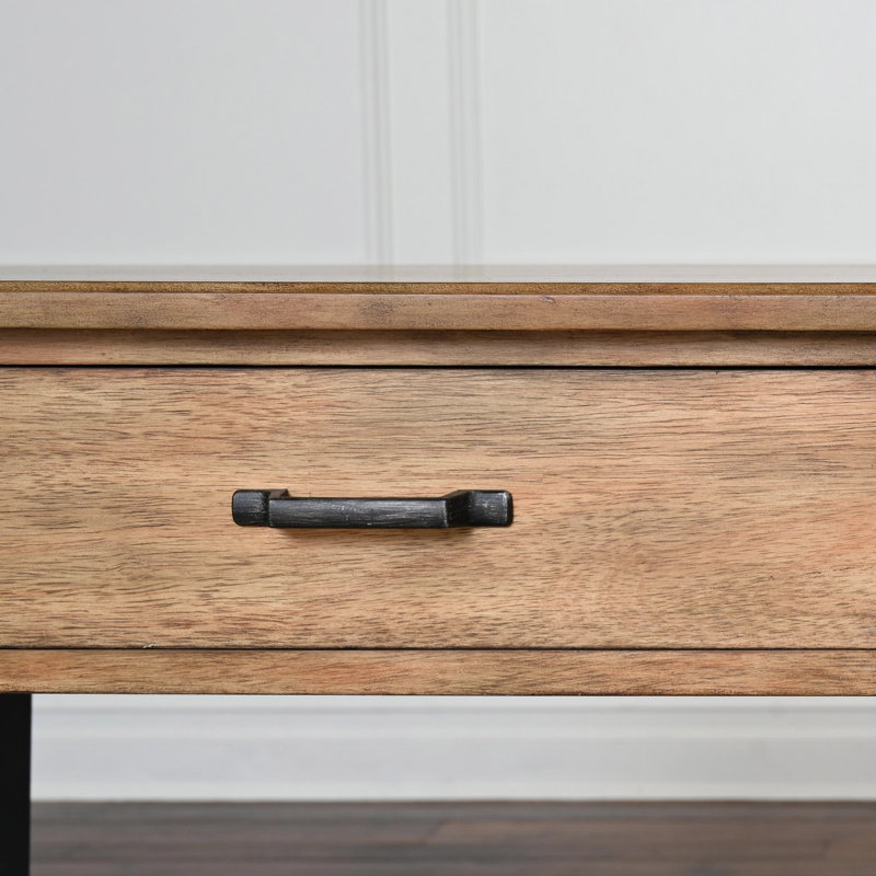Henrik Solid Wood Top End Table with Storage