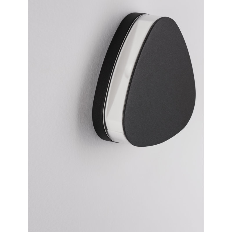 Black Integrated LED Outdoor Armed Sconce